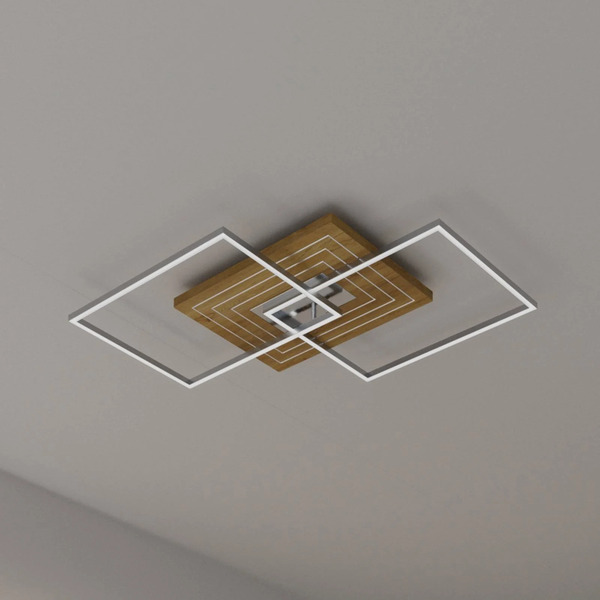 Elobra Elobra Inka L Led Ceiling Light, Length 75 Cm, Light Wood, Dimmable 
