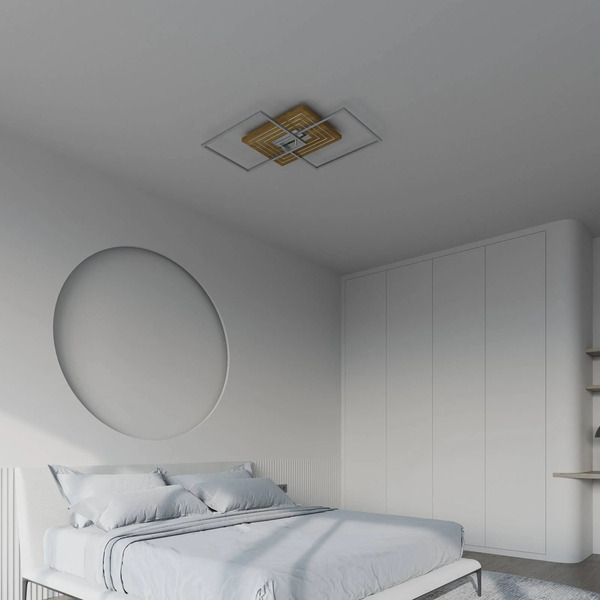  Elobra Elobra Inka S Led Ceiling Light, Length 50 Cm, Light Wood, Dimmable 