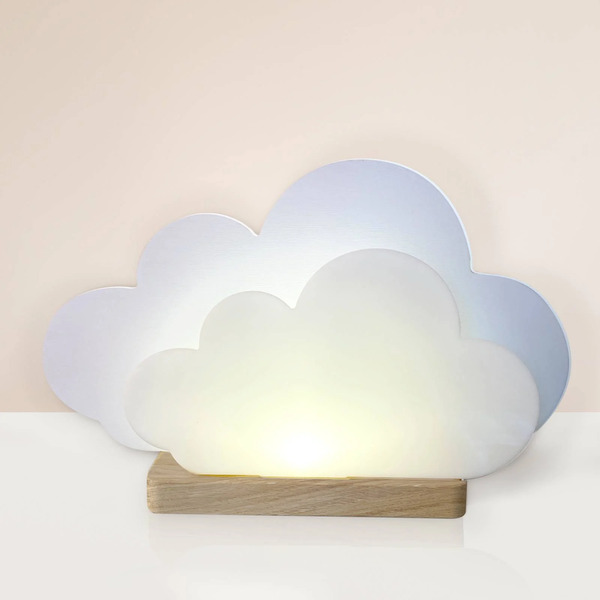  Elobra Elobra Led Table Lamp Wölkchen, White, Wood, 3000 K, Dimmable 