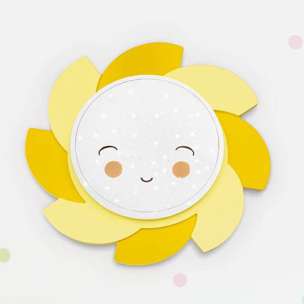  Elobra Elobra Led Wall Light Sun Starlight Smile, Yellow 
