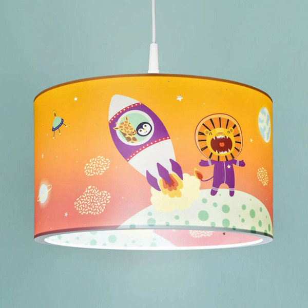  Elobra Elobra Little Astronauts Escape Pendant Light, Orange 