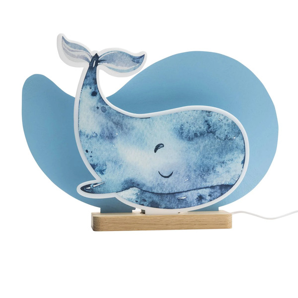  Elobra Elobra Paul Pottwal Led Table Lamp, Blue, Wood, 3000 K, Dimmable 