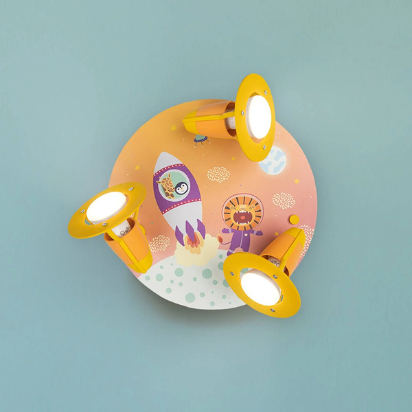  Elobra Elobra Rondell Escape Ceiling Light, Orange, 3-bulb 