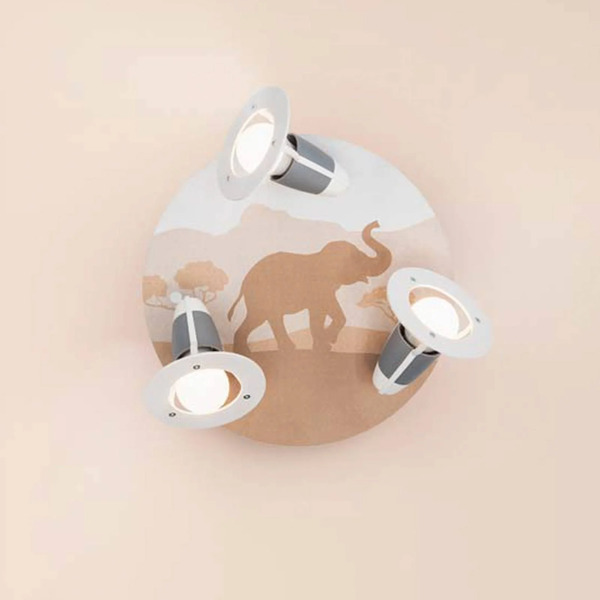  Elobra Elobra Scandi Savanne Ceiling Light, Orange, ø 29 Cm, 3-bulb 