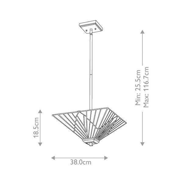  Elstead Elstead Alderley Ceiling Light, Height-adjustable, Tiffany Style 