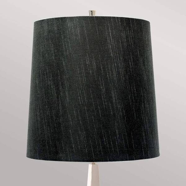  Elstead Elstead Ascent Floor Lamp, Polished Nickel, Black Lampshade 
