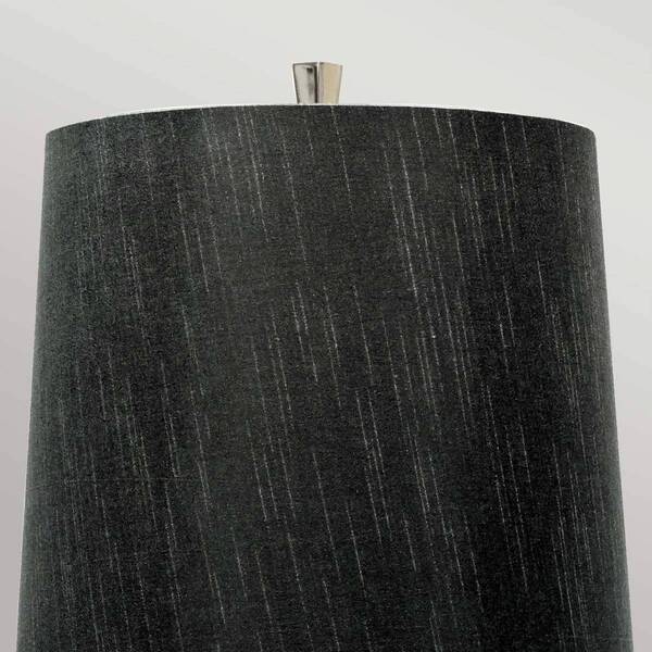  Elstead Elstead Ascent Table Lamp, Polished Nickel, White Lampshade 