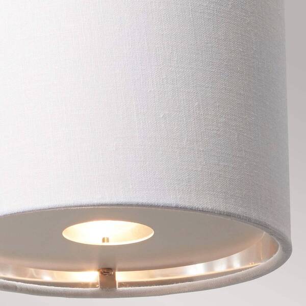  Elstead Elstead Balance Wall Light, Black/nickel Polished, White Lampshade 