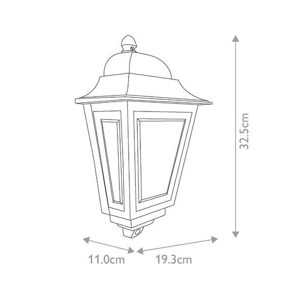  Elstead Elstead Deco Lane Outdoor Wall Lamp, Cream, Lantern, Aluminium, Ip44 