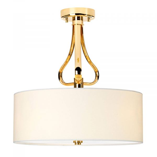  Elstead Elstead Falmouth Led Ceiling Lamp, White/gold 