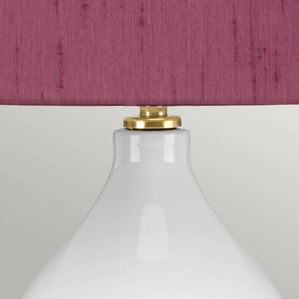  Elstead Elstead Isla Fabric Table Lamp Antique Brass/purple 