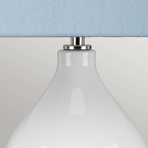  Elstead Elstead Isla Fabric Table Lamp Polished Nickel/blue 