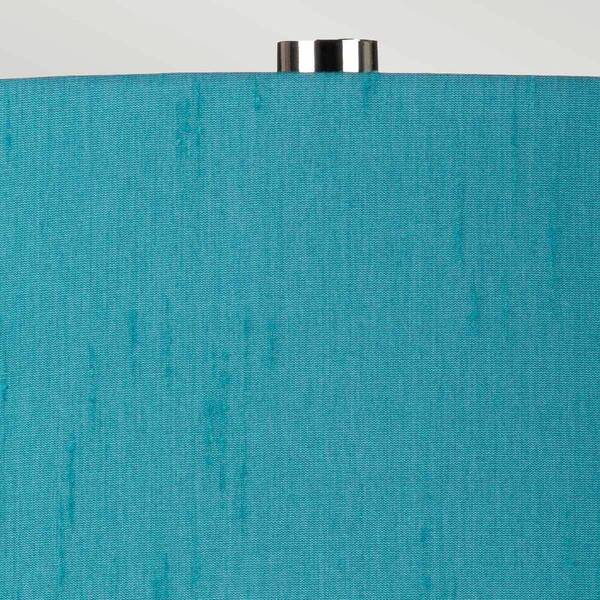  Elstead Elstead Isla Polished Nickel/turquoise Textile Table Lamp 