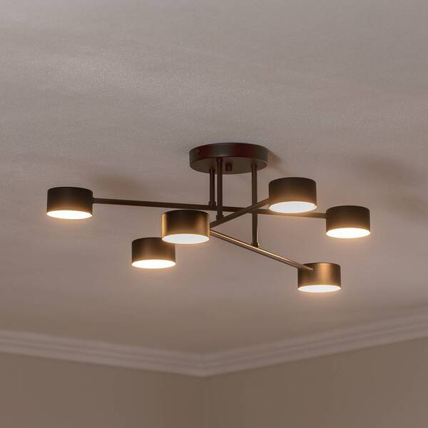  Emibig Lighting Emibig Lighting Ceiling Light Mode 6, Steel, 6-bulb, Gx53, Black 