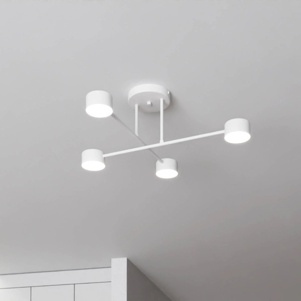 Emibig Lighting Emibig Lighting Ceiling Light Mode 4, Steel, 4-bulb, Gx53, White 