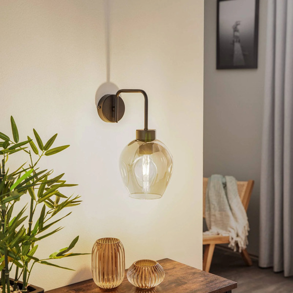  Emibig Lighting Emibig Lighting Lukka Wall Light, 1-bulb, Black/graphite 