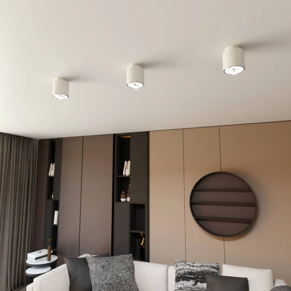  Emibig Lighting Emibig Lighting Nano Ceiling Light, White, 1-bulb, Metal 