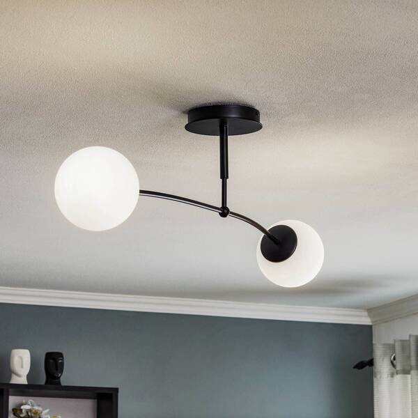  Emibig Lighting Emibig Lighting Pregos 2 Ceiling Light, 2-bulb, Black 