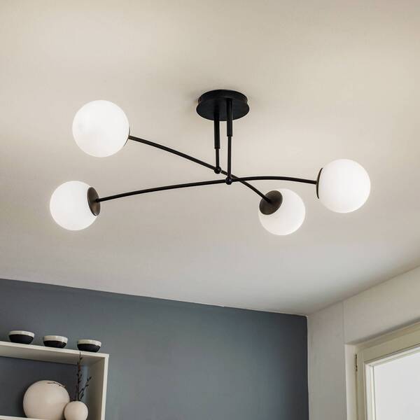  Emibig Lighting Emibig Lighting Pregos 4 Ceiling Light In Black, 4-bulb 