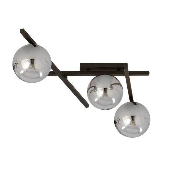  Emibig Lighting Emibig Lighting Smart Ceiling Lamp, Black/graphite, 3-bulb 
