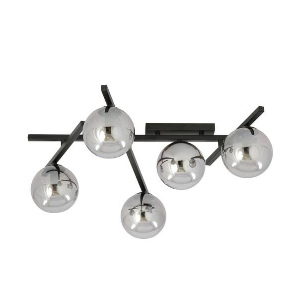  Emibig Lighting Emibig Lighting Smart Ceiling Lamp, Black/graphite, 5-bulb 