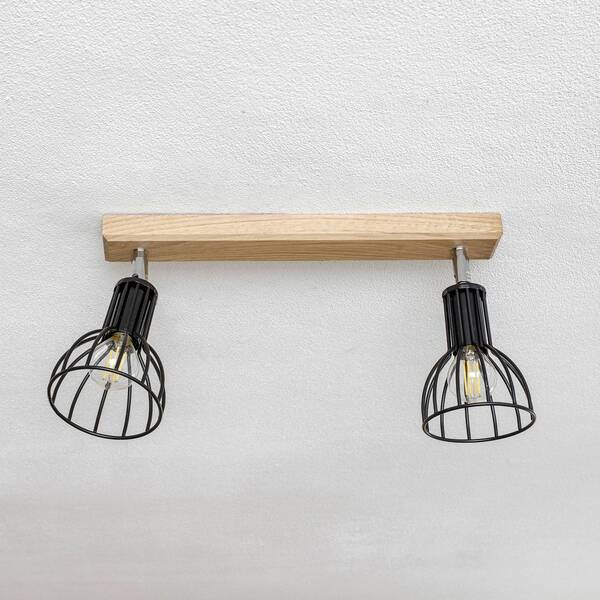 Envostar Envostar Aria Ceiling Lamp, Oiled Oak, 2-bulb 