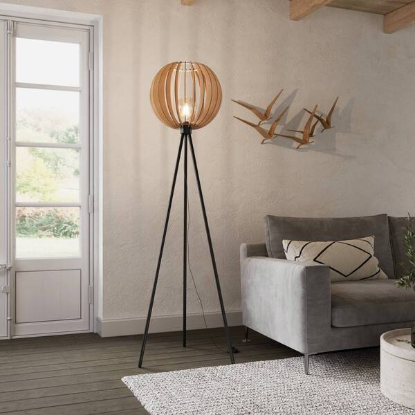  Envostar Envostar Clay Floor Lamp, Metal/birch Plywood 