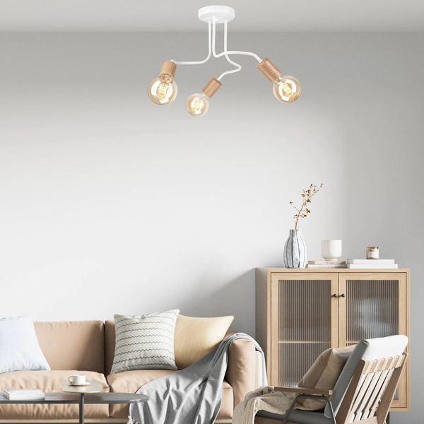  Envostar Envostar Joiy Ceiling Lamp 3-bulb Distributed White/wood 