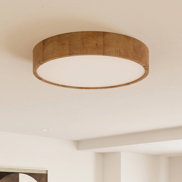  Envostar Envostar Kerio Ceiling Light, ø 47 Cm, Natural Oak 