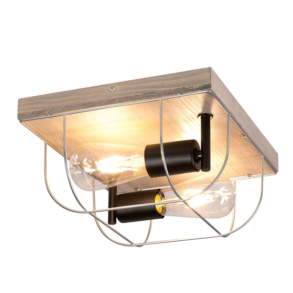  Envostar Envostar Neptuna Ceiling Light, Square, 2-bulb. 
