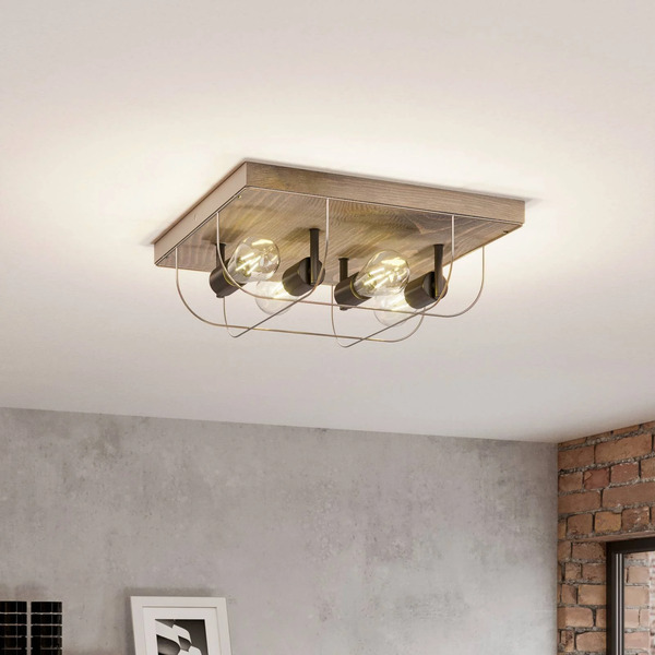  Envostar Envostar Neptuna Ceiling Light, Square, 4-bulb. 