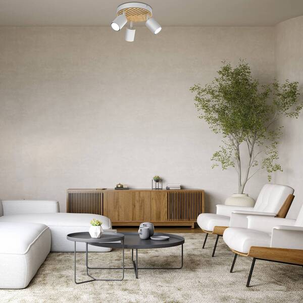  Envostar Envostar Tino Downlight 3-bulb Round White/wood 