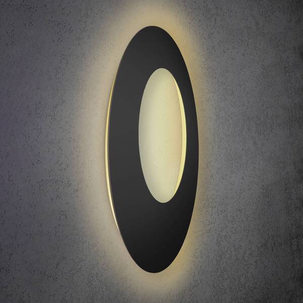  Escale Escale Blade Open Led Wall Light Black ø 79 Cm 
