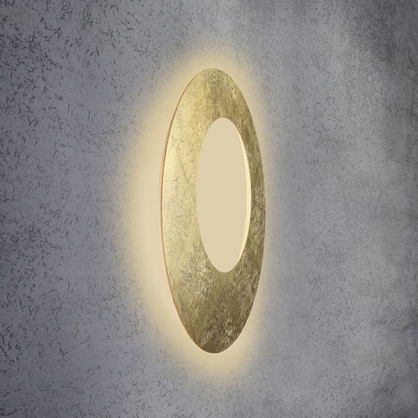  Escale Escale Blade Open Led Wall Light Gold Leaf ø 79cm 