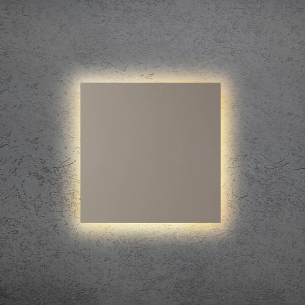  Escale Escale Blade Q Led Wall Light, Taupe, 44 X 44 Cm, Metal, Dimmable 
