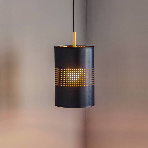  Euluna Euluna Bogart Pendant Light, 1-bulb, Black/gold 