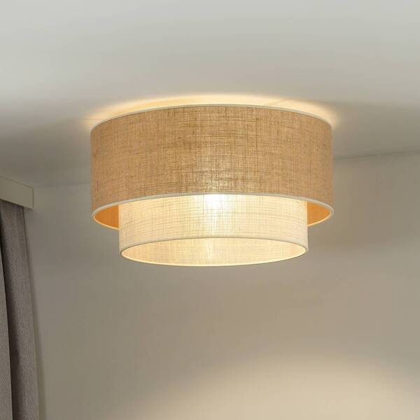  Euluna Euluna Boho Ceiling Light, Brown/beige, ø 45 Cm, Fabric 