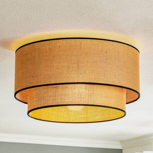  Euluna Euluna Boho Ceiling Light, Brown/black, ø 45 Cm, Fabric 