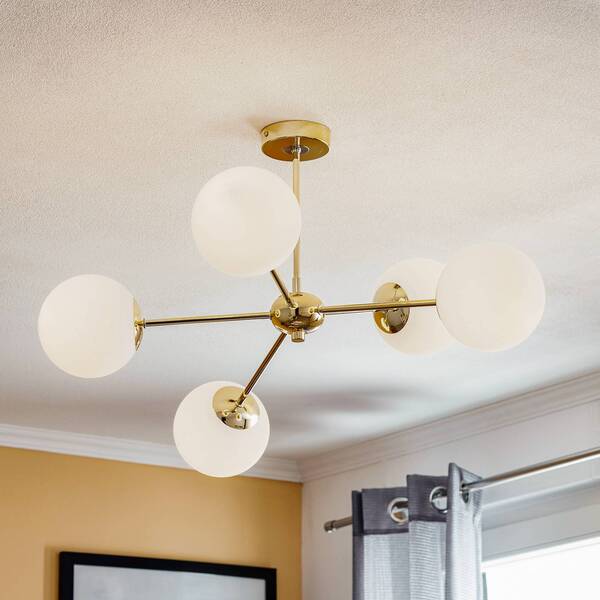  Euluna Euluna Dori Ceiling Light, 5-bulb, Gold 