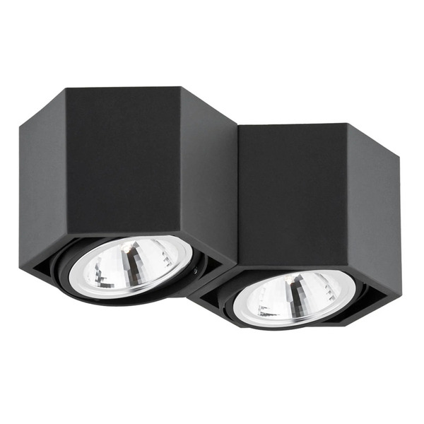  Euluna Euluna Elvas Ceiling Light, Swivelling, 2-bulb, Black 