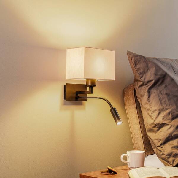  Euluna Euluna Harry Wall Lamp, Angular, Black/black/beige 