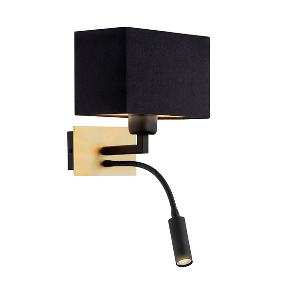  Euluna Euluna Harry Wall Lamp, Angular, Brass/black/black 