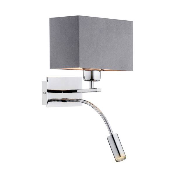  Euluna Euluna Harry Wall Lamp, Angular, Chrome/chrome/dark Grey 