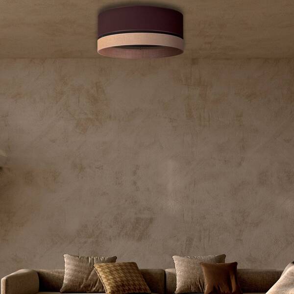  Euluna Euluna Levo Ceiling Light, ø60cm, Jute/dark Brown 
