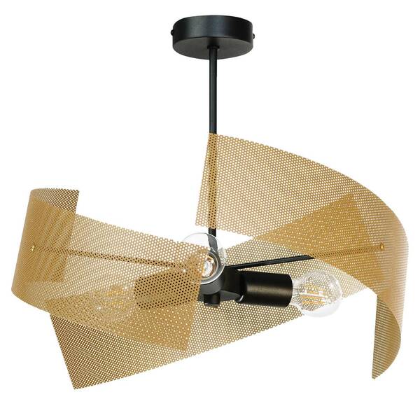  Euluna Euluna Moira Ceiling Light, Gold/black, ø 47 Cm, 3-bulb 