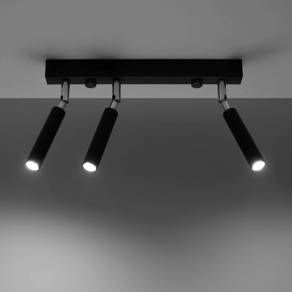  Euluna Euluna Nicanor Ceiling Spotlight Black/chrome 3-bulb 