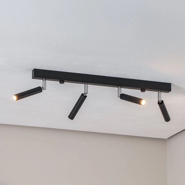  Euluna Euluna Nicanor Ceiling Spotlight Black/chrome 4-bulb 