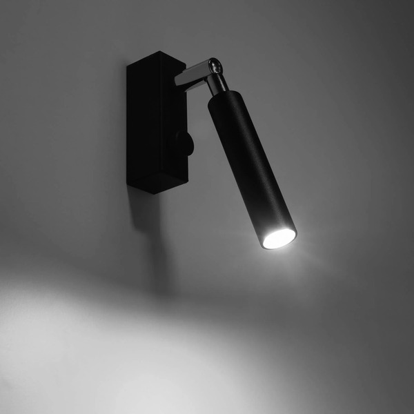 Euluna Euluna Nicanor Wall Spotlight, Black/chrome 