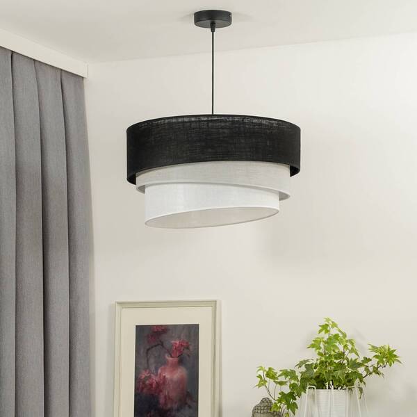  Euluna Euluna Pendant Light Trio, Black/grey/white, Textile, ø 45 Cm 