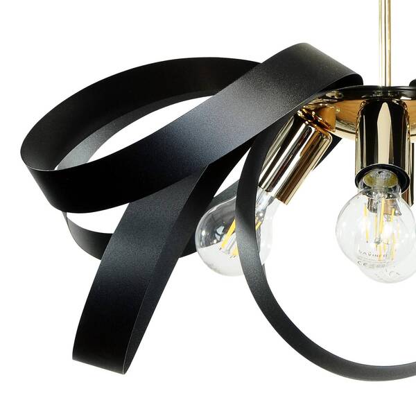  Euluna Euluna Petla Ceiling Light, Black/gold, Metal, ø 65 Cm 